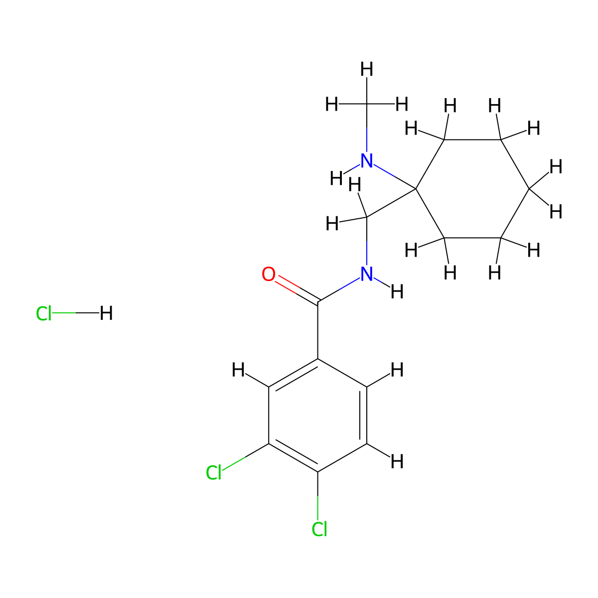N-desmethyl AH 7921 (hydrochloride) molecular structure, CAS 2749298-55-1