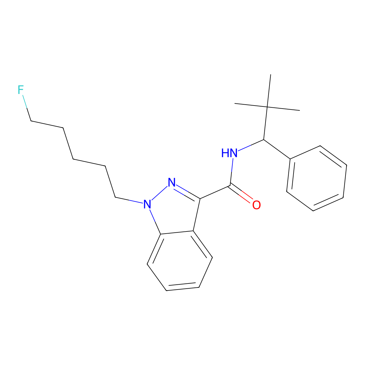 5-Fluoro-tert-butylbenzyl-PINACA molecular structure, CAS 2749299-04-3