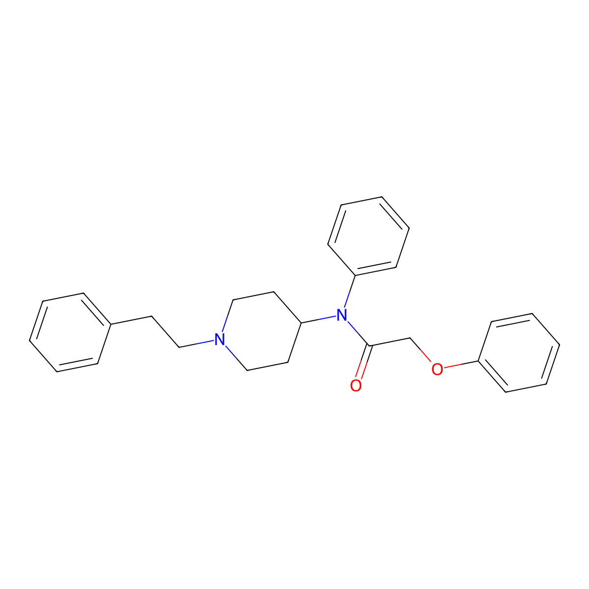 Phenoxyacetyl fentanyl molecular structure, CAS 2749299-62-3