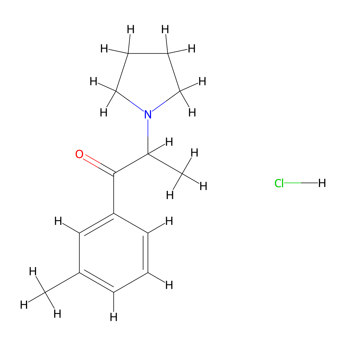 3-methyl-alpha-Pyrrolidinopropiophenone (hydrochloride) molecular structure, CAS 2749302-38-1