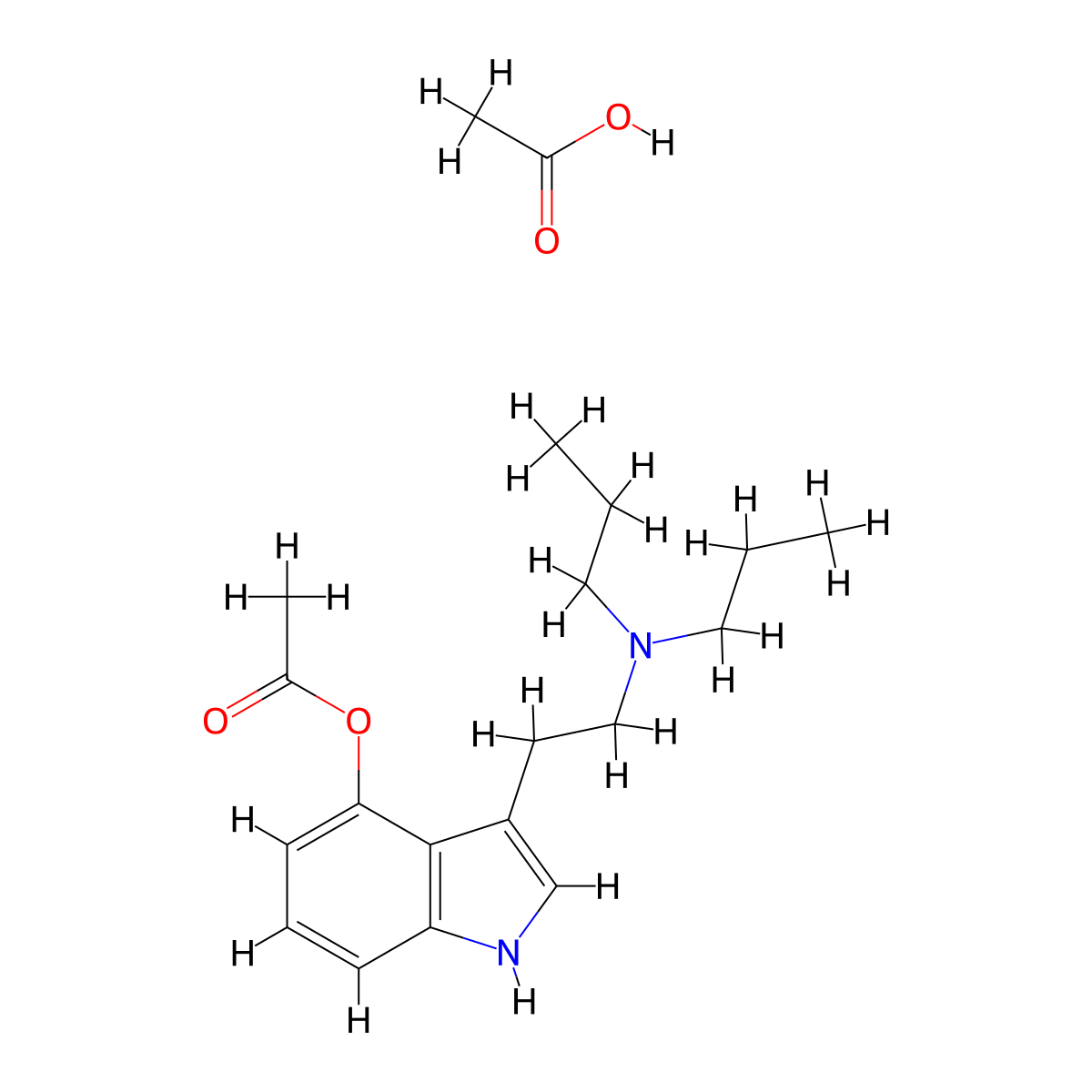 4-acetoxy DPT (acetate) molecular structure, CAS 2749326-73-4