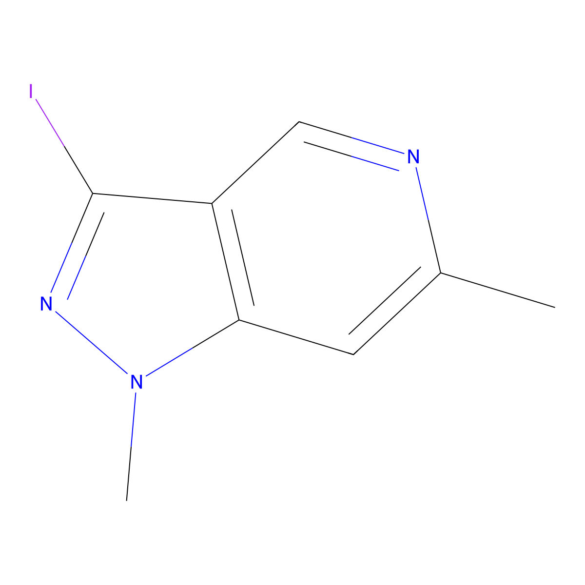 3-Iodo-1,6-dimethyl-1H-pyrazolo[4,3-c]pyridine molecular structure, CAS 2749347-84-8