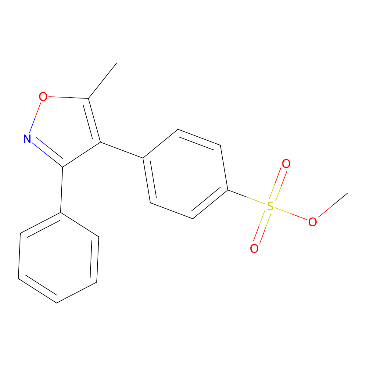 Methyl 4-(5-methyl-3-phenylisoxazol-4-yl)benzenesulfonate molecular structure, CAS 2749361-92-8