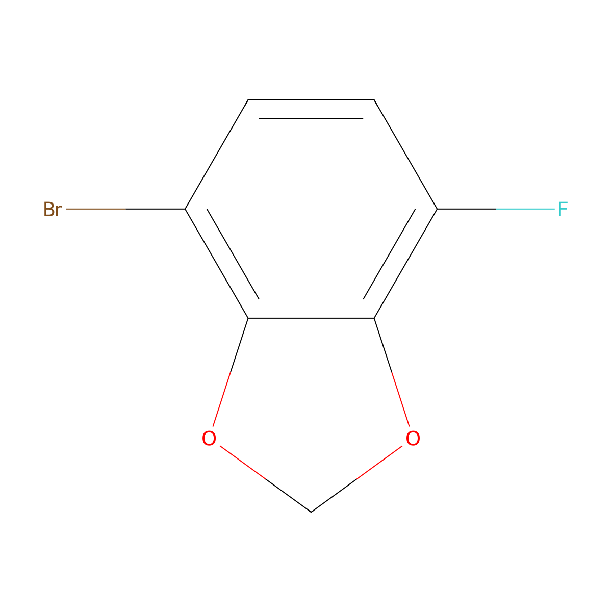 4-Bromo-7-fluorobenzo[d][1,3]dioxole molecular structure, CAS 2749366-14-9