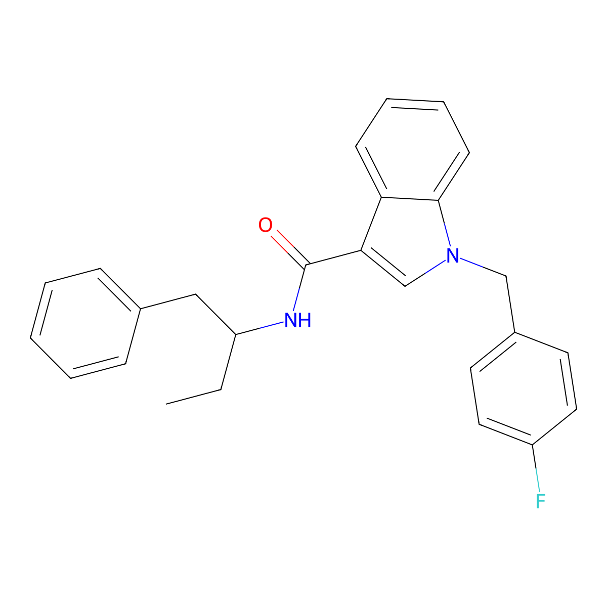 Ethylphenethyl-FUBICA molecular structure, CAS 2749394-77-0