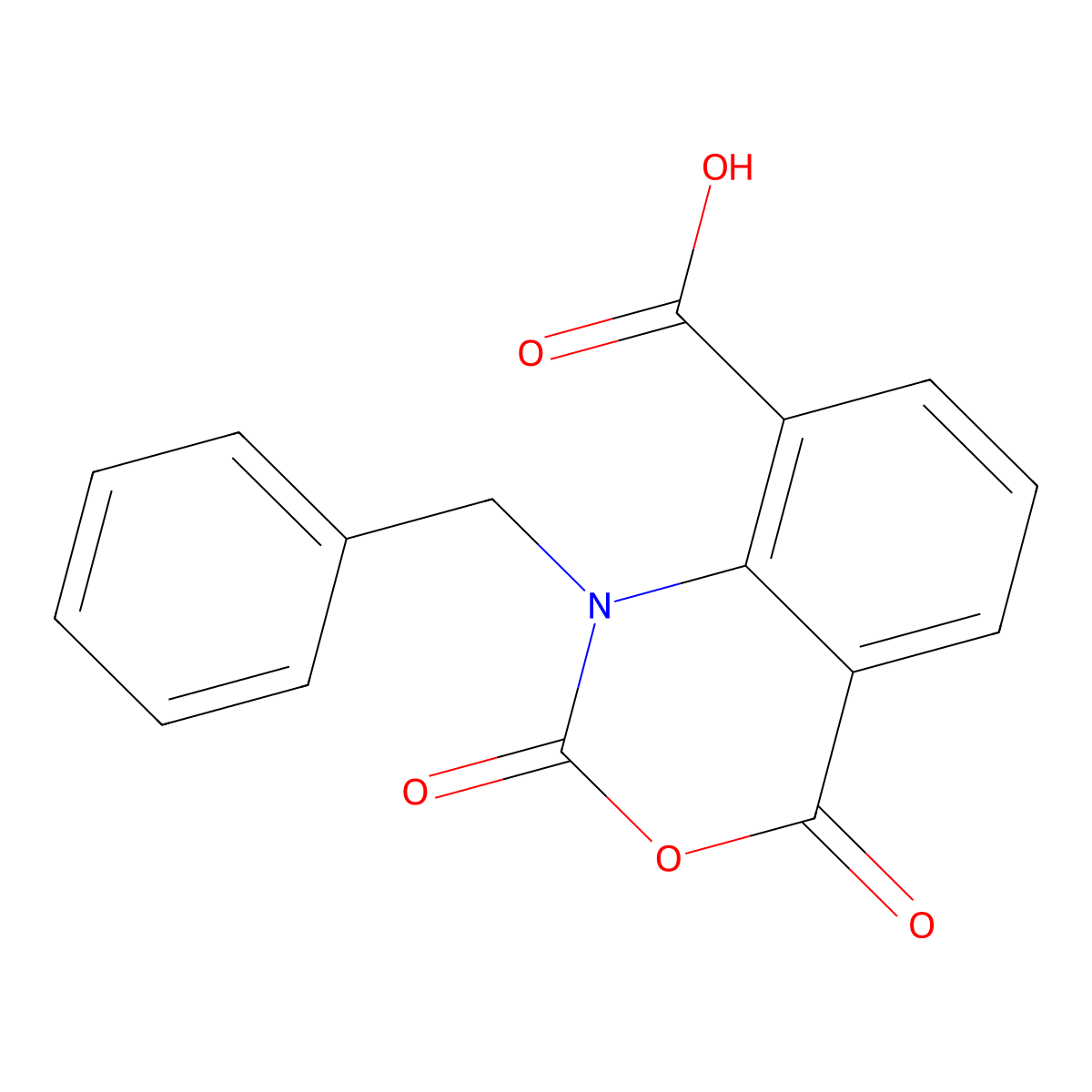 1-benzyl-2,4-dioxo-1,4-dihydro-2H-3,1-benzoxazine-8-carboxylic acid molecular structure, CAS 2749394-91-8