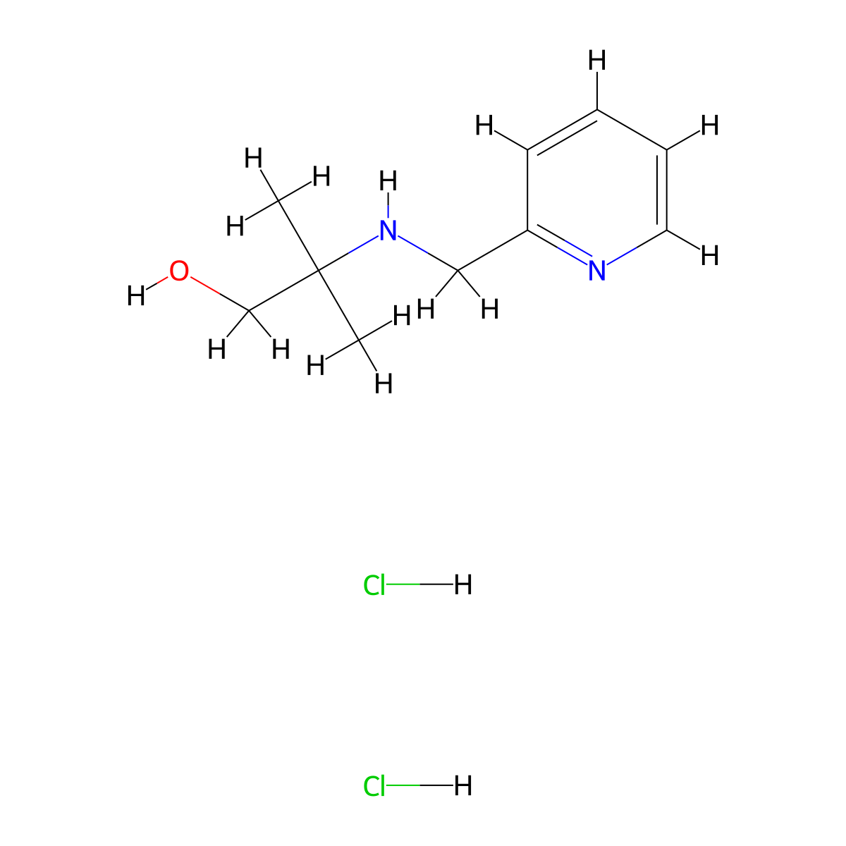 2-Methyl-2-{[(pyridin-2-yl)methyl]amino}propan-1-ol dihydrochloride molecular structure, CAS 2749402-80-8