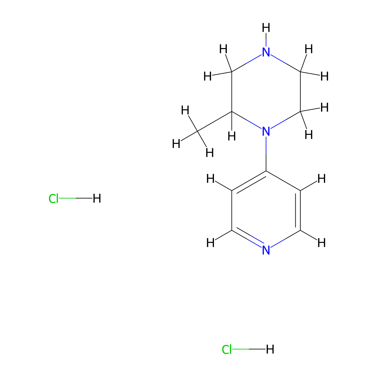 2-Methyl-1-(pyridin-4-yl)piperazine dihydrochloride molecular structure, CAS 2749421-07-4