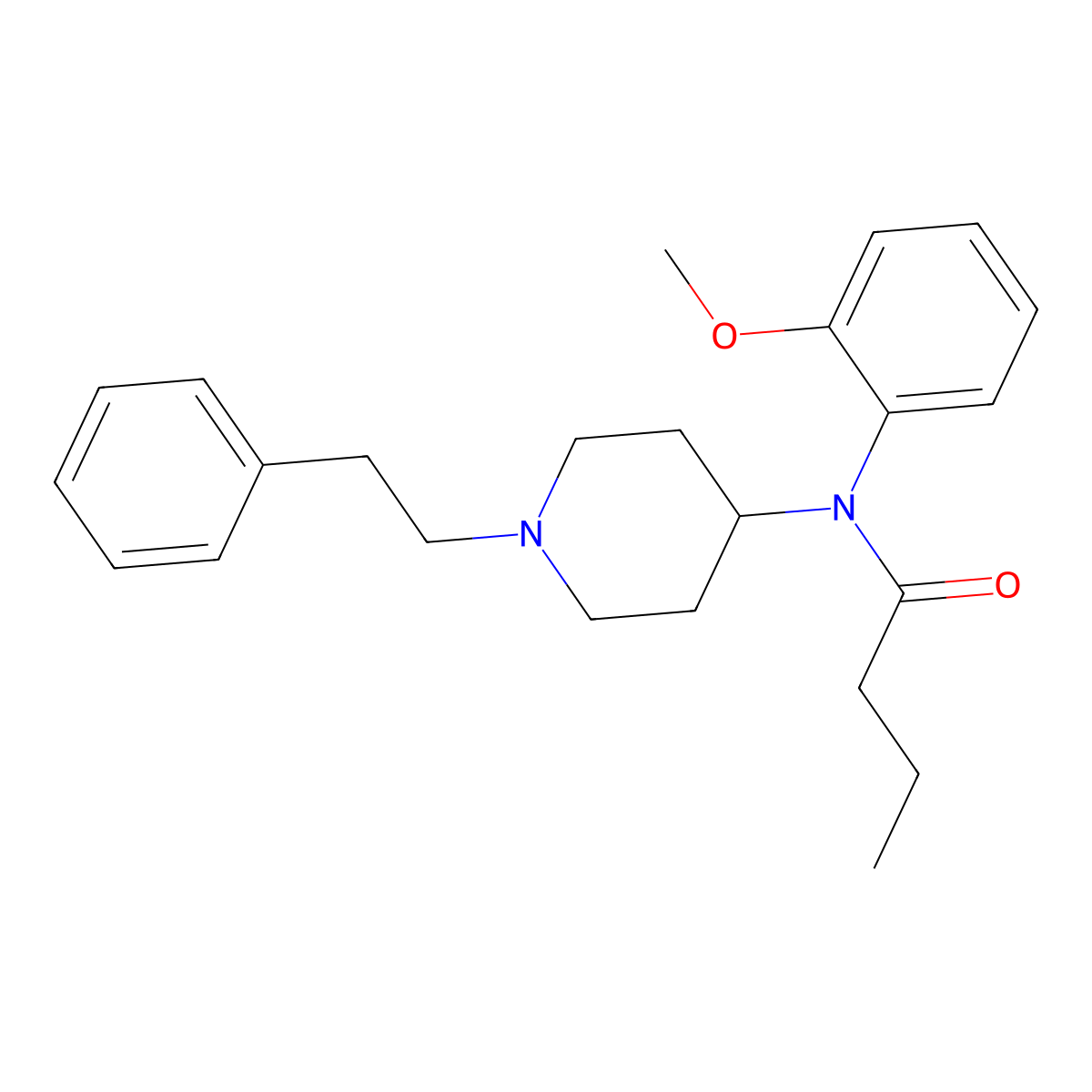 o-methoxy Butyryl fentanyl molecular structure, CAS 2749433-34-7