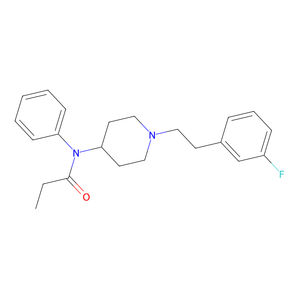 3'-Fluorofentanyl molecular structure, CAS 2749434-49-7
