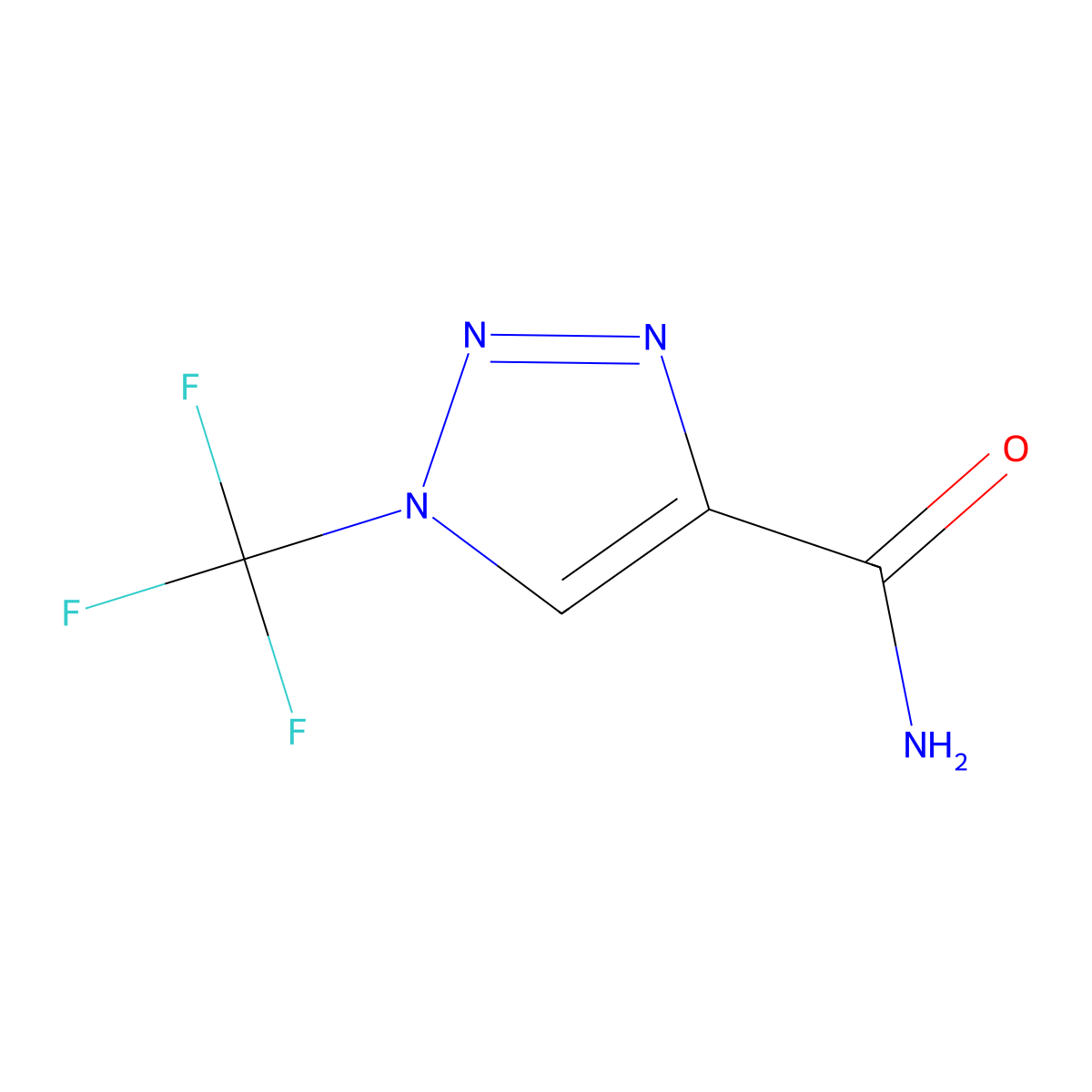 1-Trifluoromethyltriazolyl-4-carboxamide molecular structure, CAS 2749496-32-8