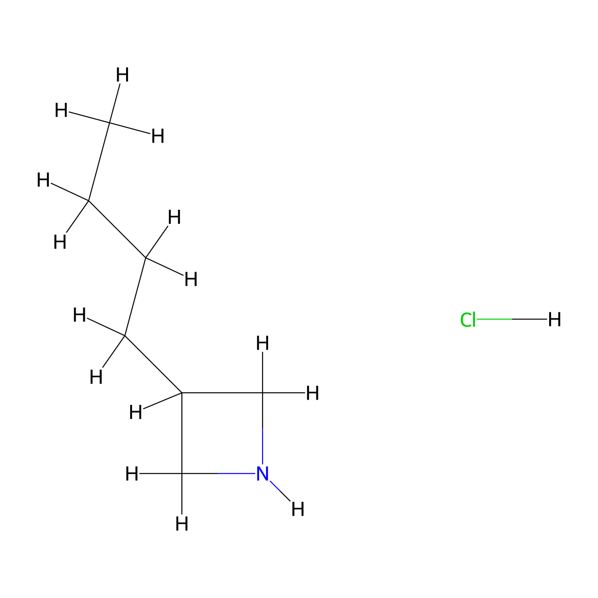 3-Butylazetidine hydrochloride molecular structure, CAS 2749496-57-7
