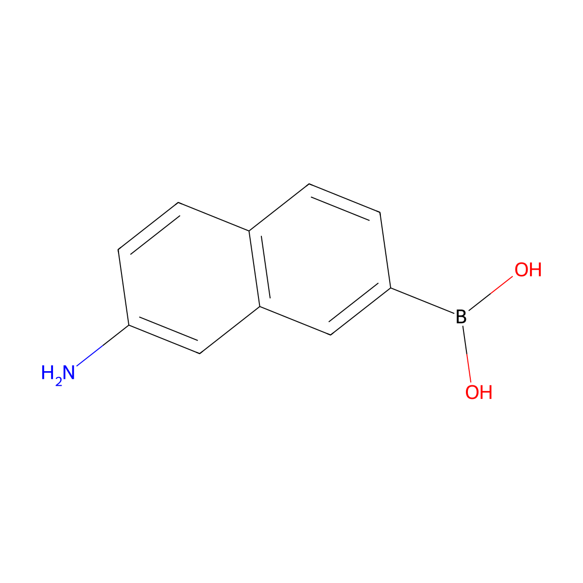 (7-Aminonaphthalen-2-yl)boronic acid molecular structure, CAS 2749532-61-2