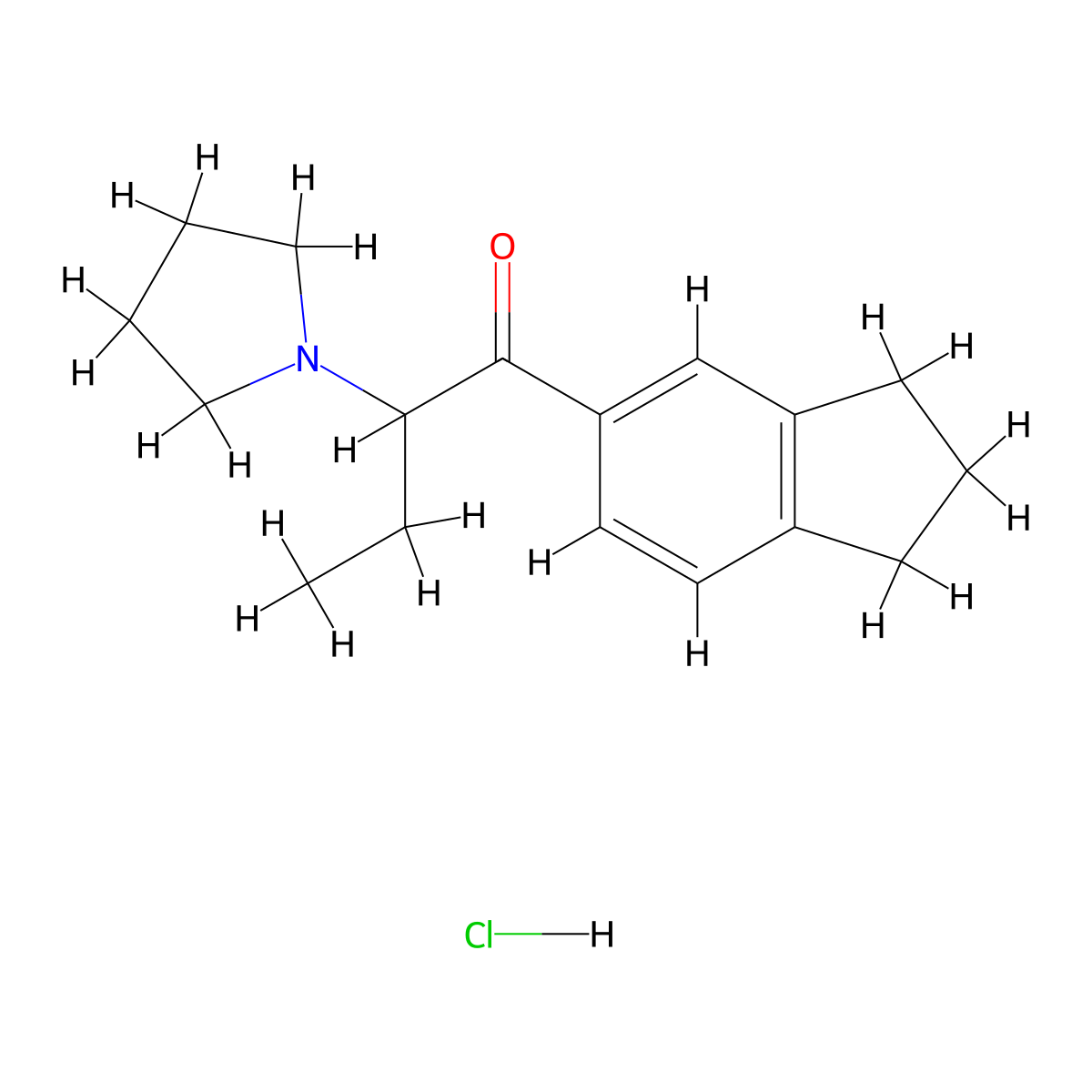 3',4'-trimethylene-alpha-Pyrrolidinobutiophenone (hydrochloride) molecular structure, CAS 2749618-47-9