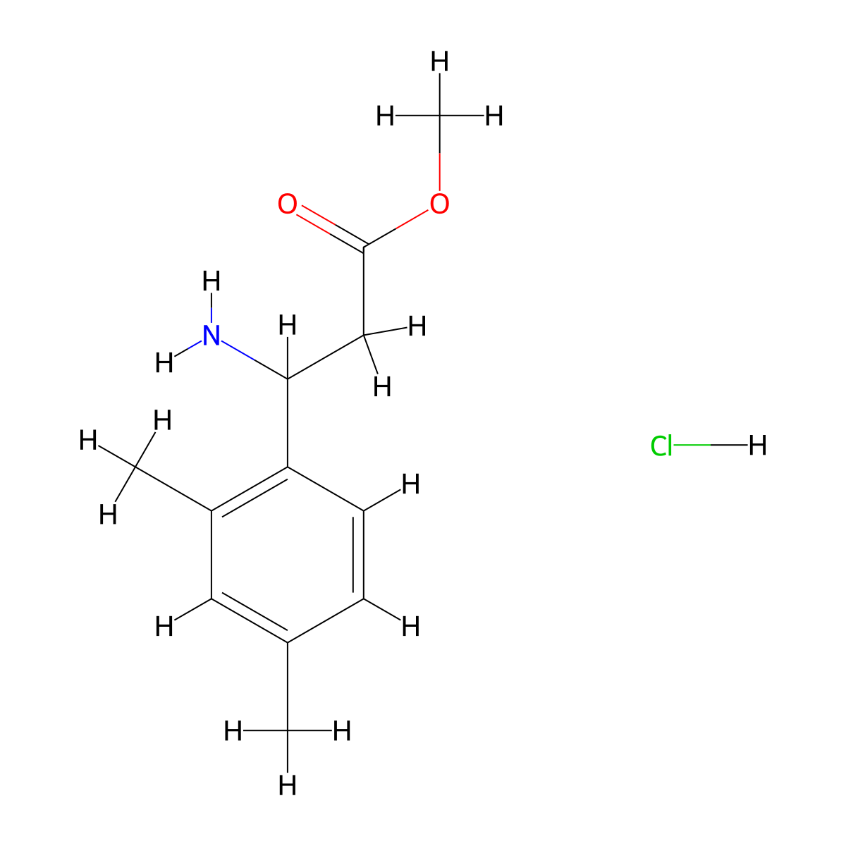 Methyl 3-amino-3-(2,4-dimethylphenyl)propanoate hydrochloride molecular structure, CAS 2749688-20-6