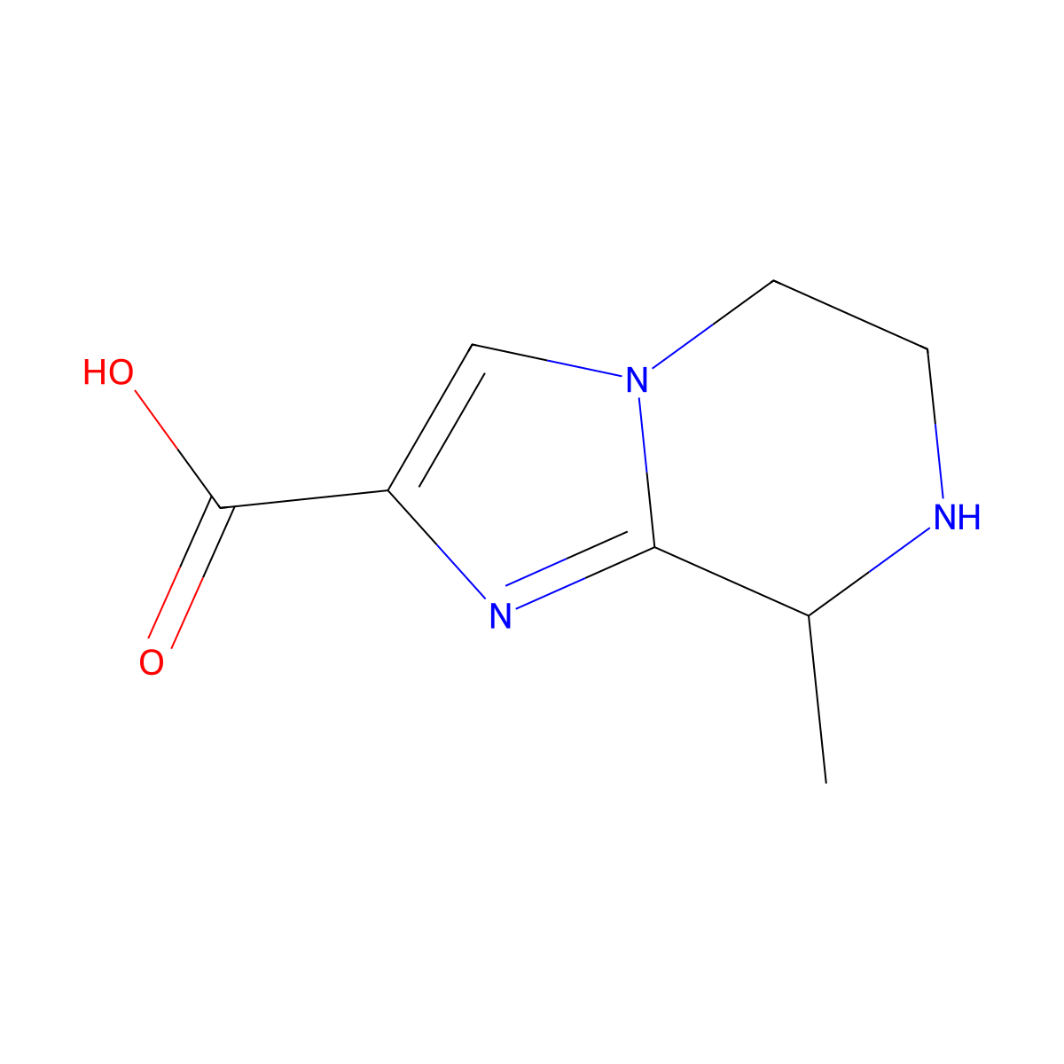8-Methyl-5,6,7,8-tetrahydroimidazo[1,2-a]pyrazine-2-carboxylic acid molecular structure, CAS 2749711-71-3