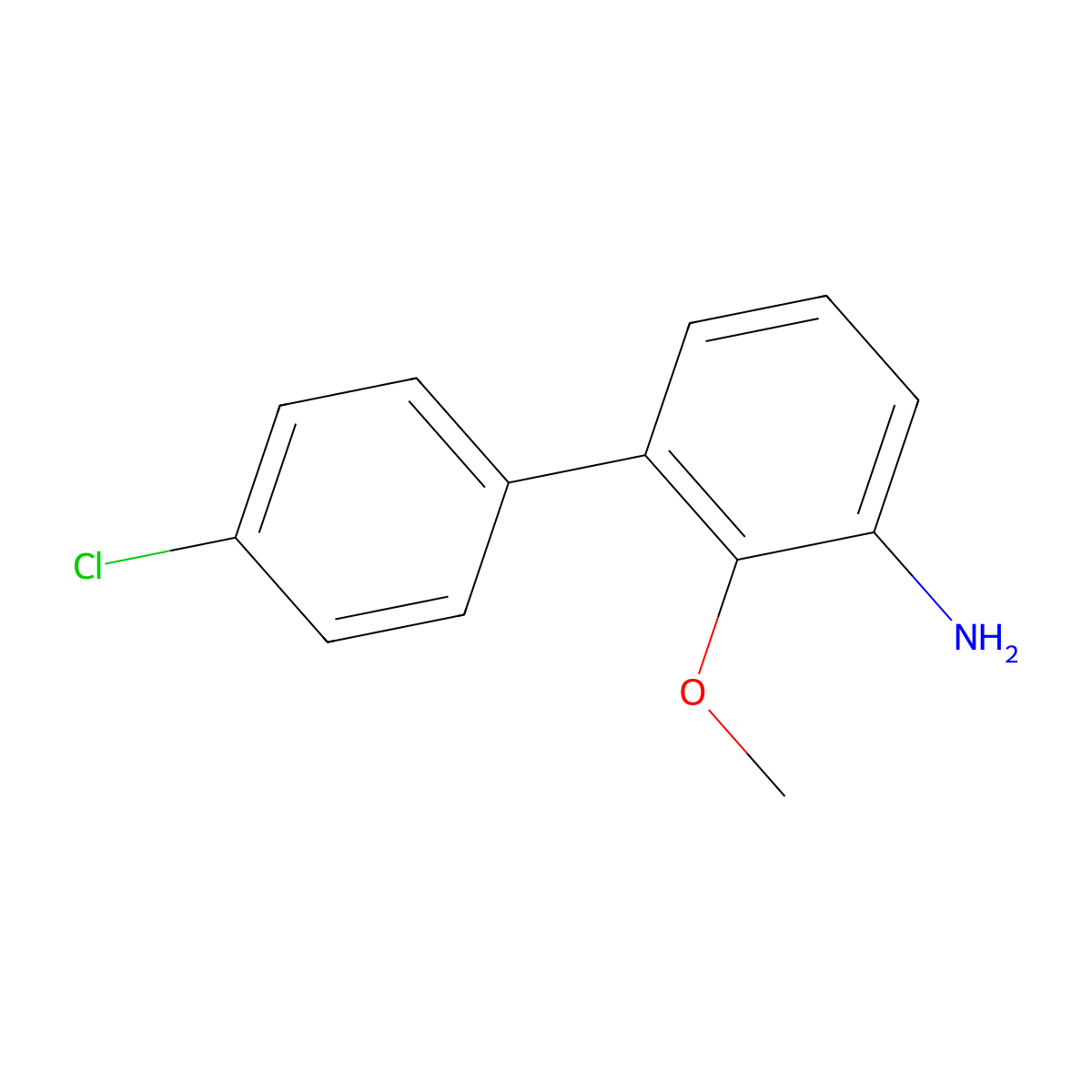 4'-Chloro-2-methoxy-biphenyl-3-ylamine molecular structure, CAS 2749713-25-3