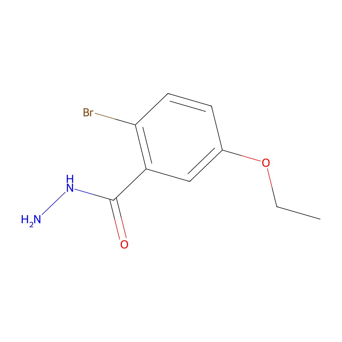2-Bromo-5-ethoxybenzohydrazide molecular structure, CAS 2749714-04-1