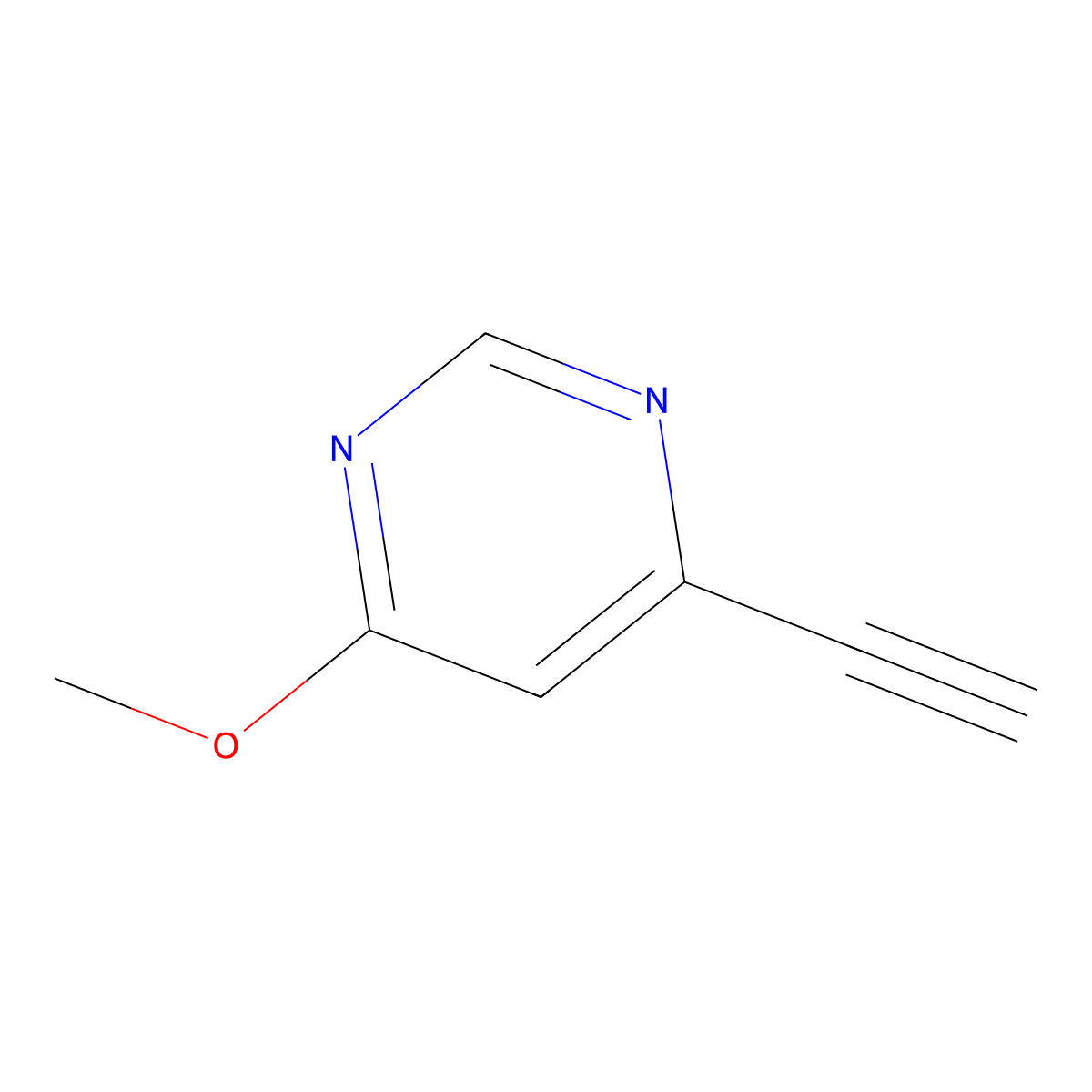 4-Ethynyl-6-methoxypyrimidine molecular structure, CAS 2749747-30-4