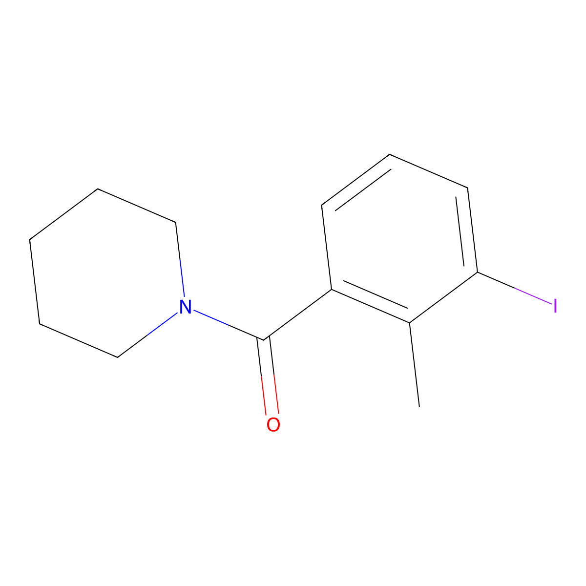 (3-Iodo-2-methylphenyl)(piperidin-1-yl)methanone molecular structure, CAS 2749754-93-4