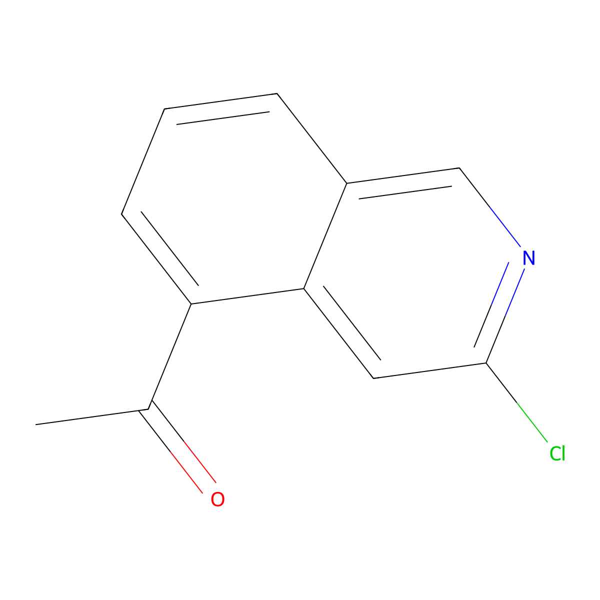 1-(3-Chloroisoquinolin-5-yl)ethan-1-one molecular structure, CAS 2749760-34-5