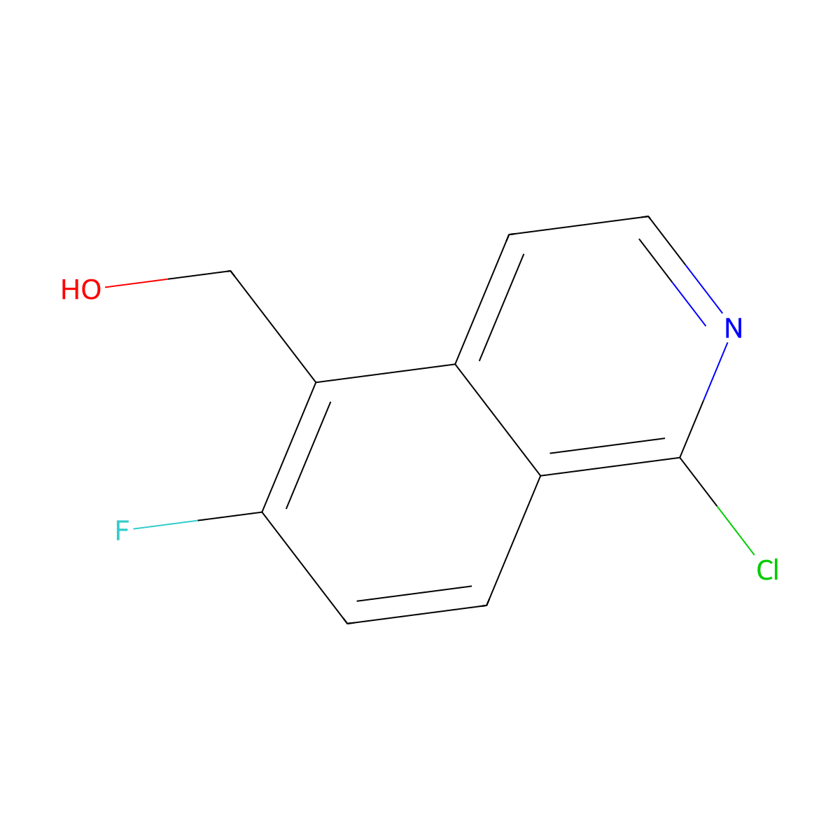 (1-Chloro-6-fluoroisoquinolin-5-yl)methanol molecular structure, CAS 2749760-54-9