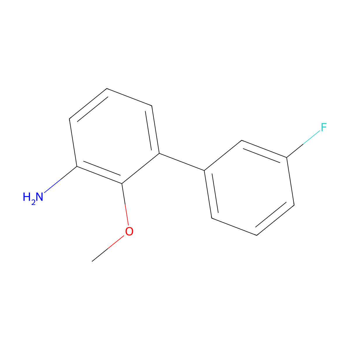 3'-Fluoro-2-methoxy-biphenyl-3-ylamine molecular structure, CAS 2749763-24-2
