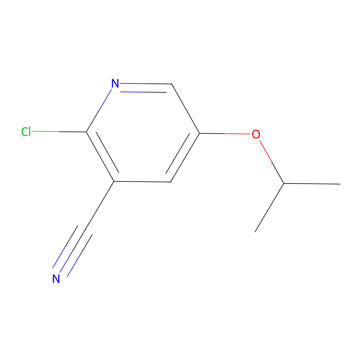 2-Chloro-5-isopropoxynicotinonitrile molecular structure, CAS 2749770-45-2