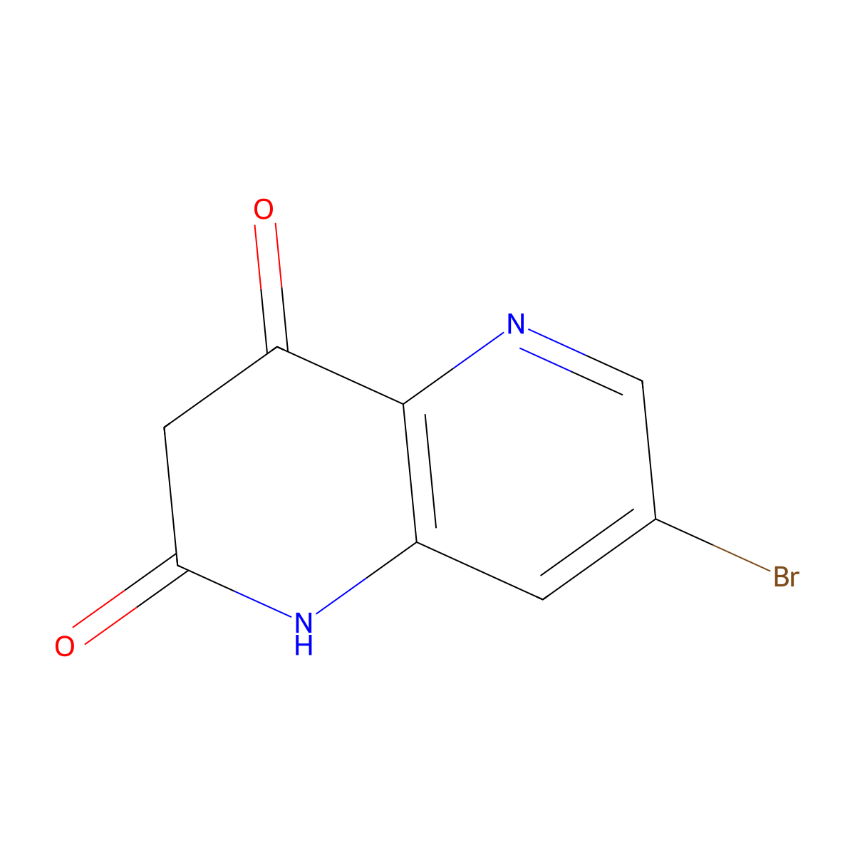7-Bromo-1,5-naphthyridine-2,4(1H,3H)-dione molecular structure, CAS 2749772-01-6