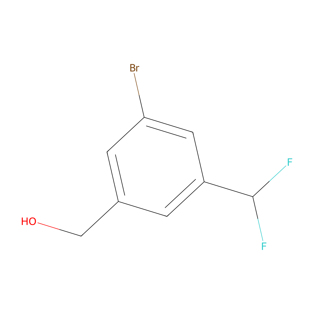 (3-Bromo-5-(difluoromethyl)phenyl)methanol molecular structure, CAS 2749848-90-4
