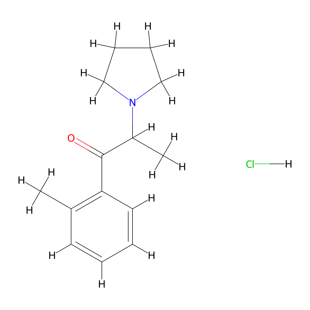 2-methyl-alpha-Pyrrolidinopropiophenone (hydrochloride) molecular structure, CAS 2749897-10-5