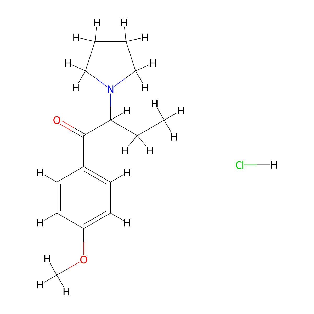 4-methoxy-alpha-Pyrrolidinobutiophenone (hydrochloride) molecular structure, CAS 2749897-35-4