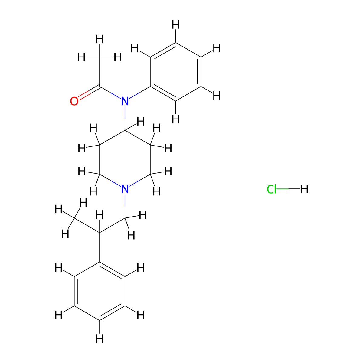 beta-Methyl acetyl fentanyl hydrochloride molecular structure, CAS 2749910-75-4