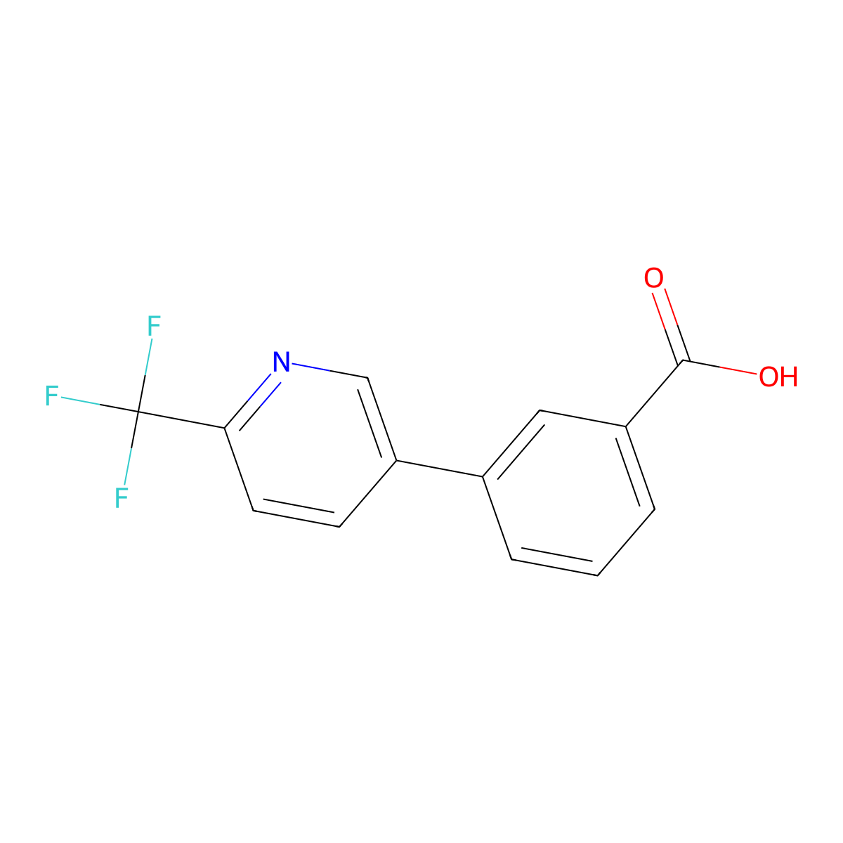 3-(6-(Trifluoromethyl)pyridin-3-YL)benzoic acid molecular structure, CAS 2749927-78-2