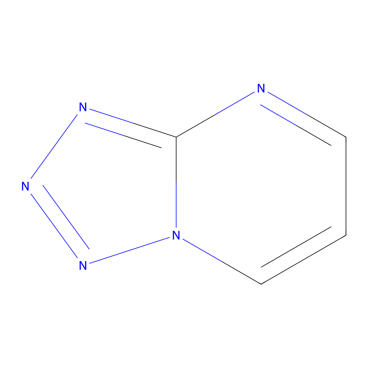 Tetrazolo(1,5-a)pyrimidine molecular structure, CAS 275-03-6