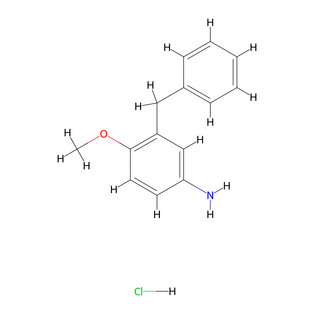 3-Benzyl-4-methoxyaniline hydrochloride molecular structure, CAS 2750-20-1