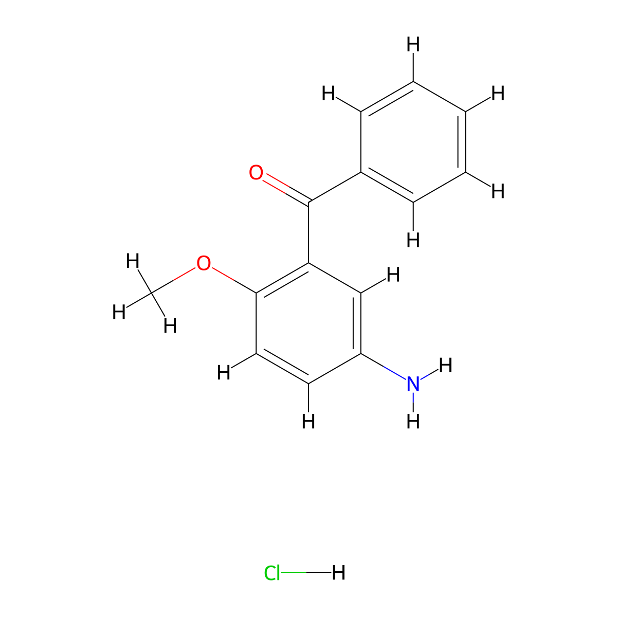3-Benzoyl-4-methoxyaniline hydrochloride molecular structure, CAS 2750-22-3