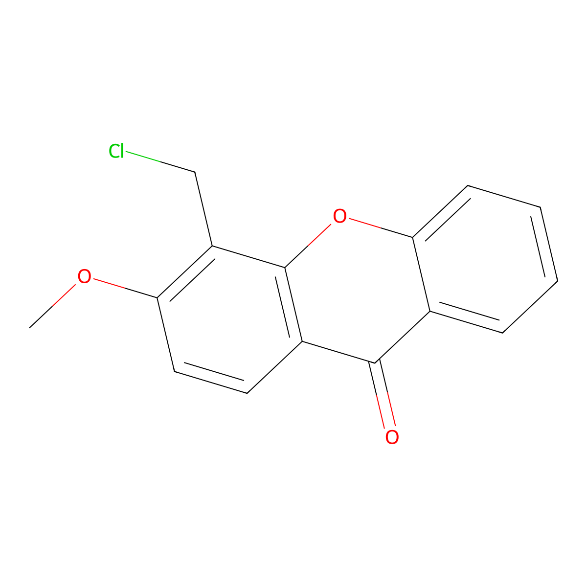 4-(Chloromethyl)-3-methoxy-9H-xanthen-9-one molecular structure, CAS 27500-82-9