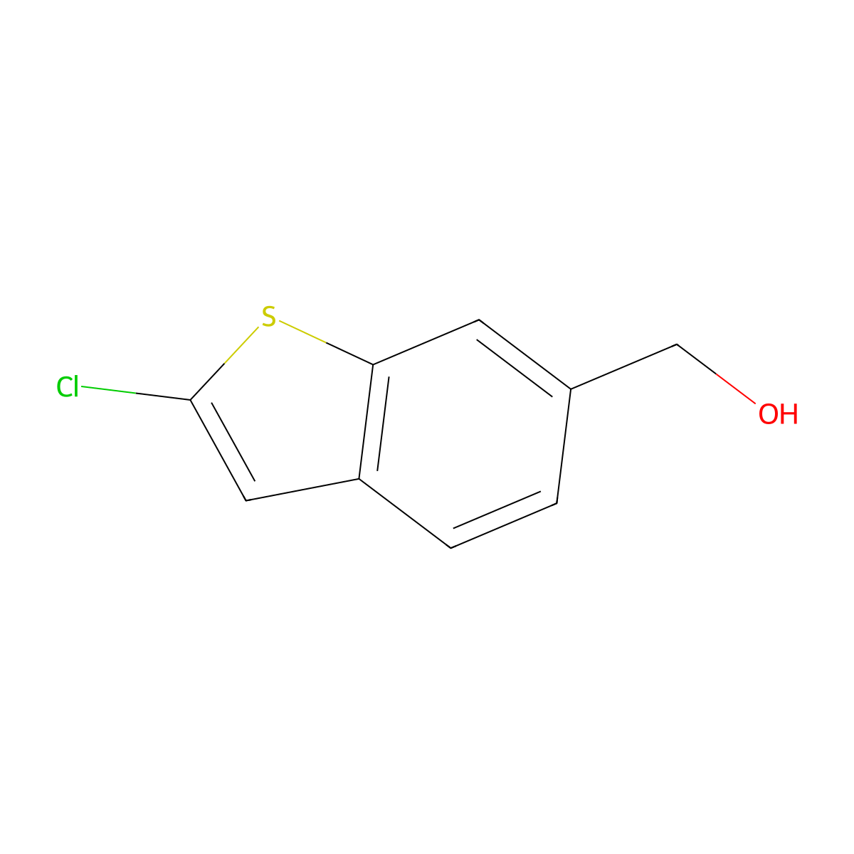 2-Chlorobenzo[b]thiophene-6-methanol molecular structure, CAS 2750077-99-5