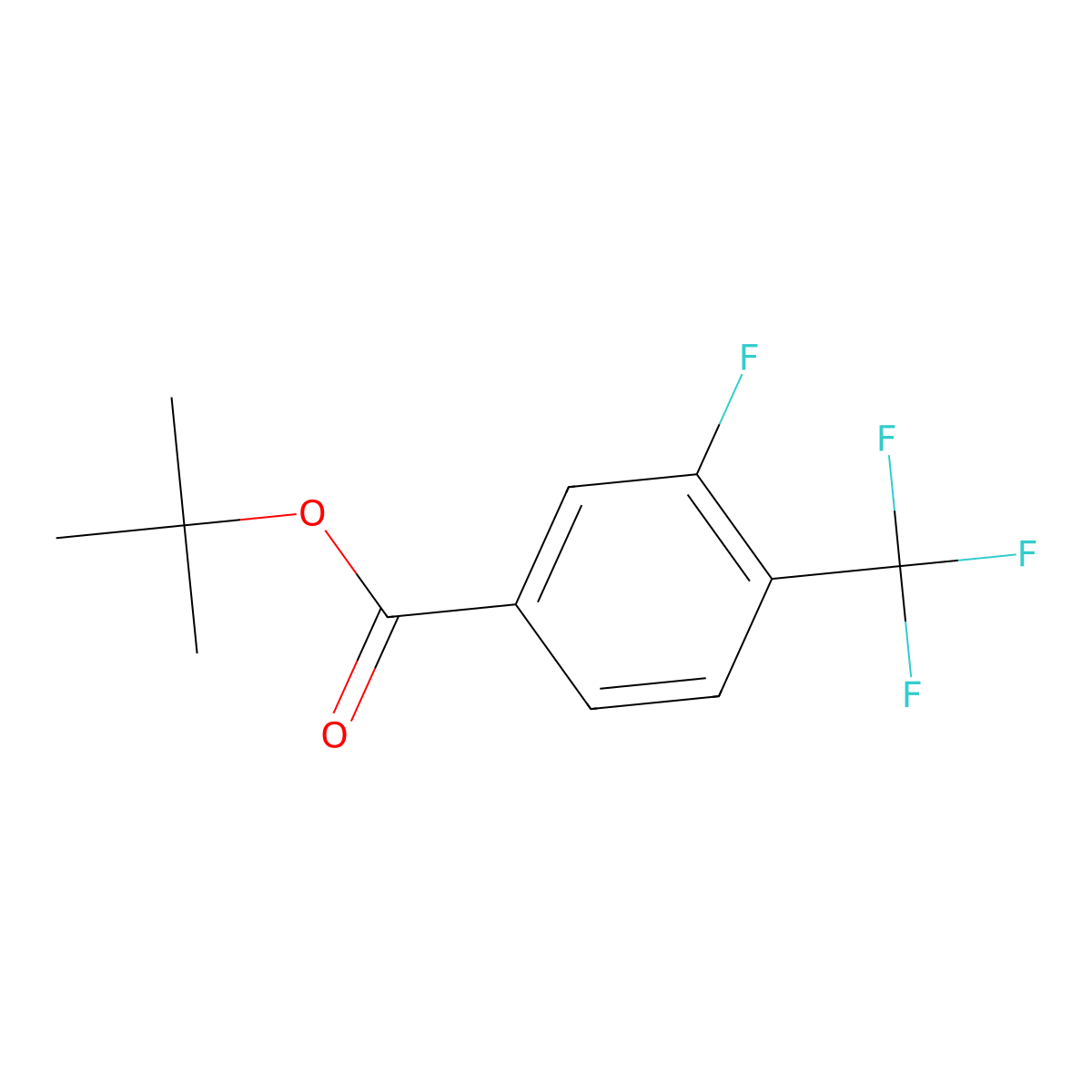 Tert-butyl 3-fluoro-4-(trifluoromethyl)benzoate molecular structure, CAS 2750148-89-9