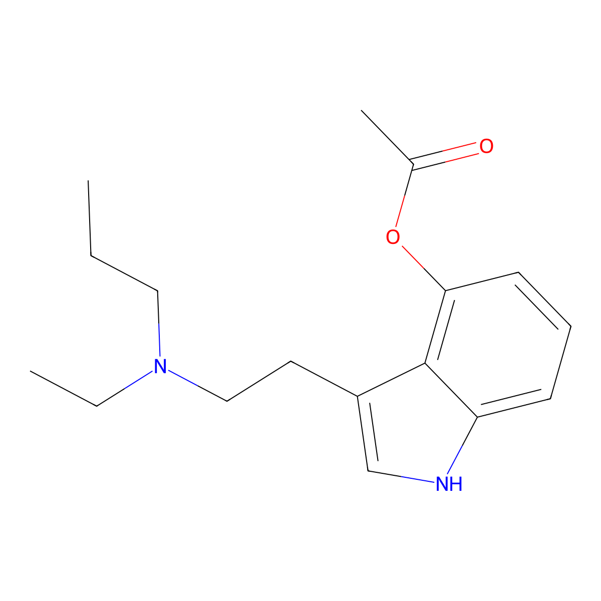 3-(2-(Ethyl(propyl)amino)ethyl)-1H-indol-4-yl acetate molecular structure, CAS 2750249-90-0