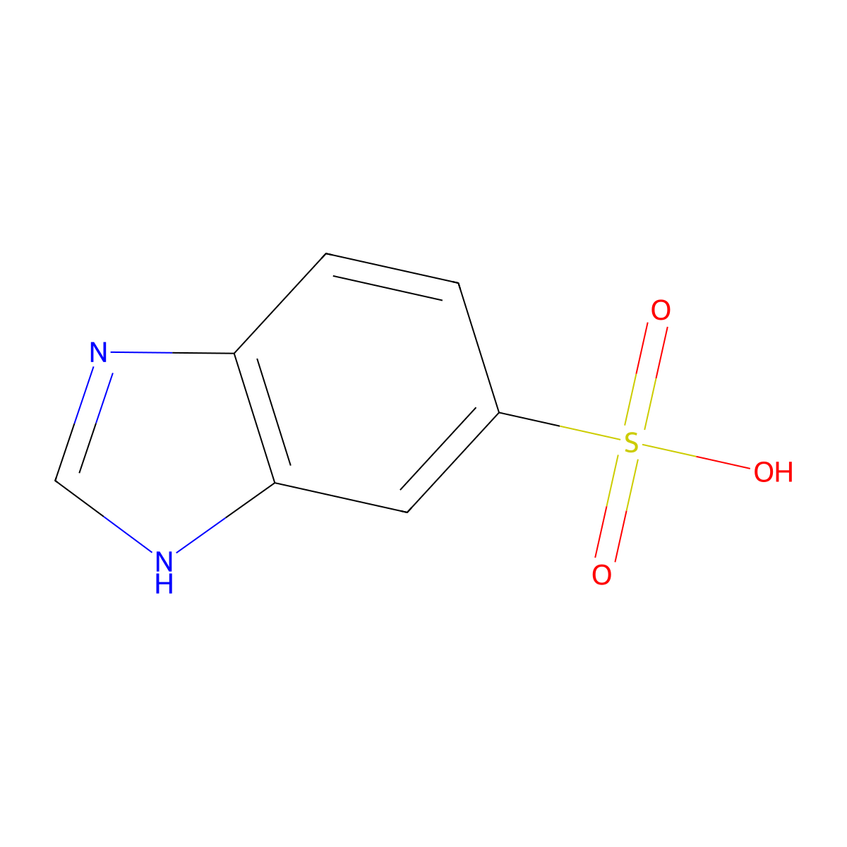1H-Benzimidazole-5-sulfonic acid molecular structure, CAS 27503-78-2