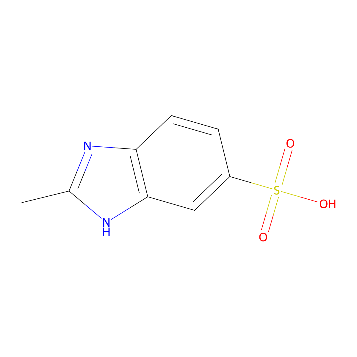 2-Methyl-1H-benzimidazole-6-sulfonic acid molecular structure, CAS 27503-79-3