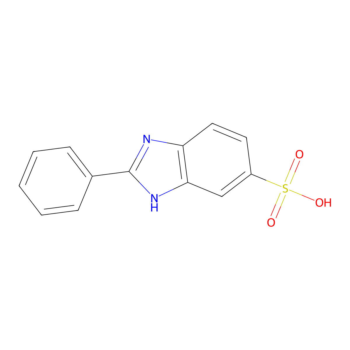 2-Phenylbenzimidazole-5-Sulfonic Acid molecular structure, CAS 27503-81-7