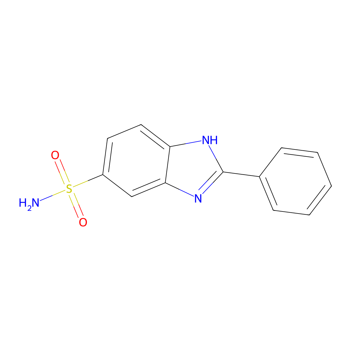 2-phenyl-1H-1,3-benzodiazole-5-sulfonamide molecular structure, CAS 27503-84-0