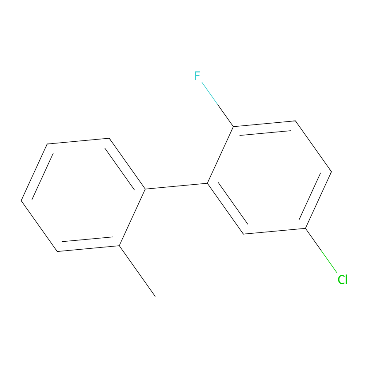 5-Chloro-2-fluoro-2'-methyl-1,1'-biphenyl molecular structure, CAS 2750498-39-4