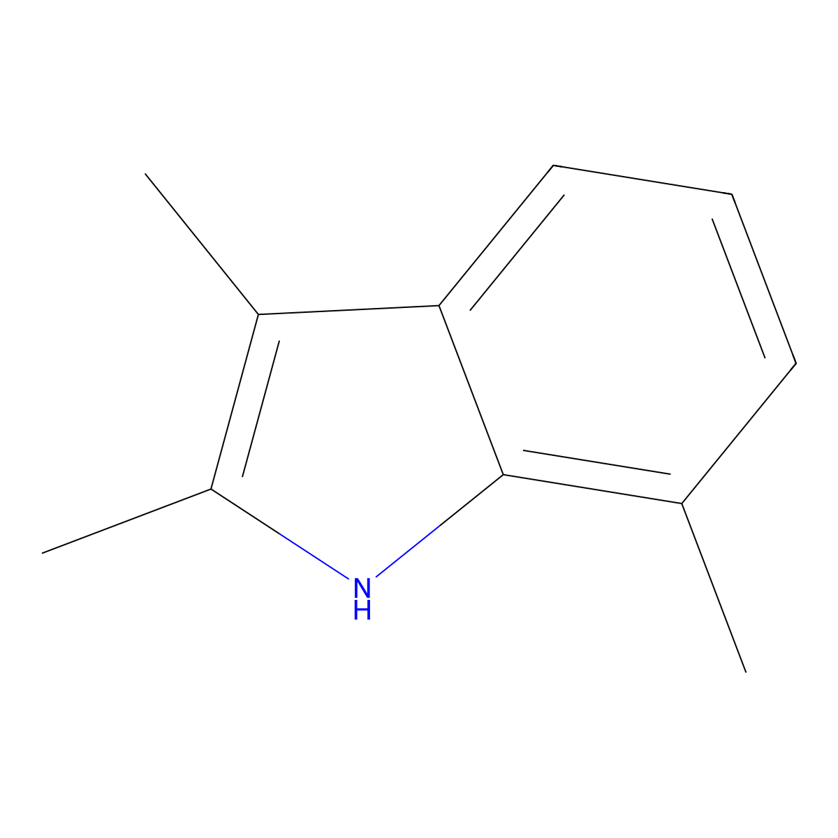 2,3,7-Trimethylindole molecular structure, CAS 27505-78-8