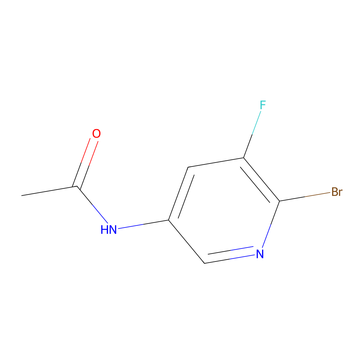 N-(6-Bromo-5-fluoropyridin-3-yl)acetamide molecular structure, CAS 2750509-91-0