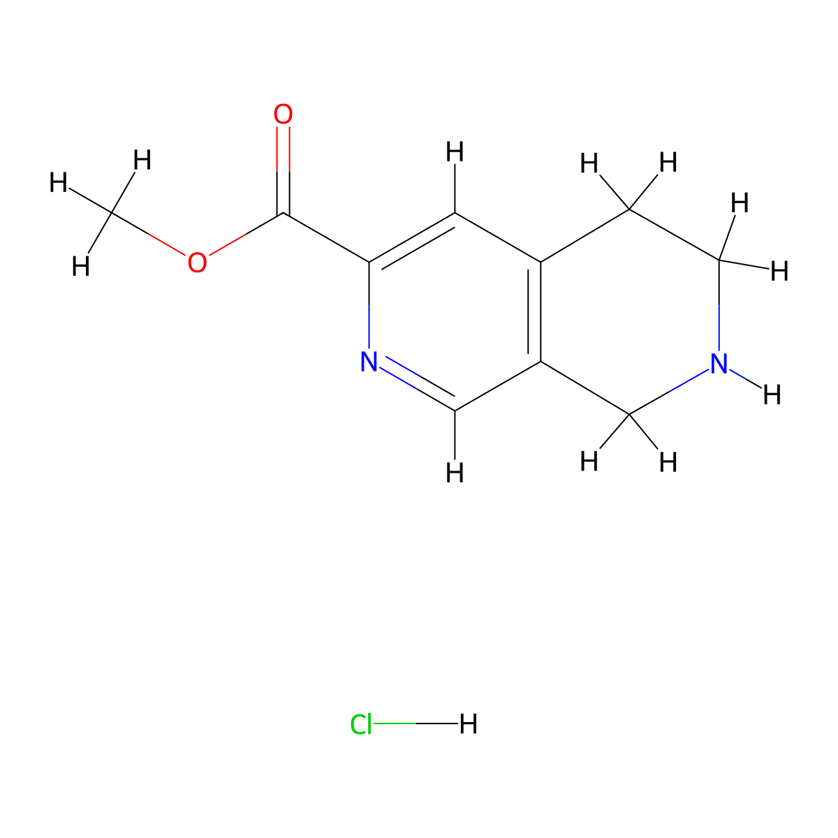 Methyl 5,6,7,8-tetrahydro-2,7-naphthyridine-3-carboxylate hydrochloride molecular structure, CAS 2750527-68-3