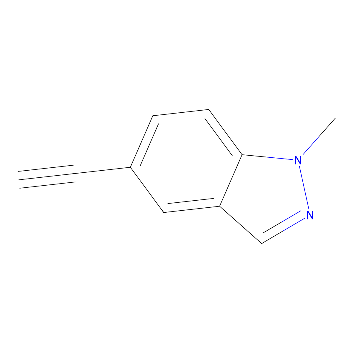 5-ethynyl-1-methyl-1H-indazole molecular structure, CAS 2750562-27-5